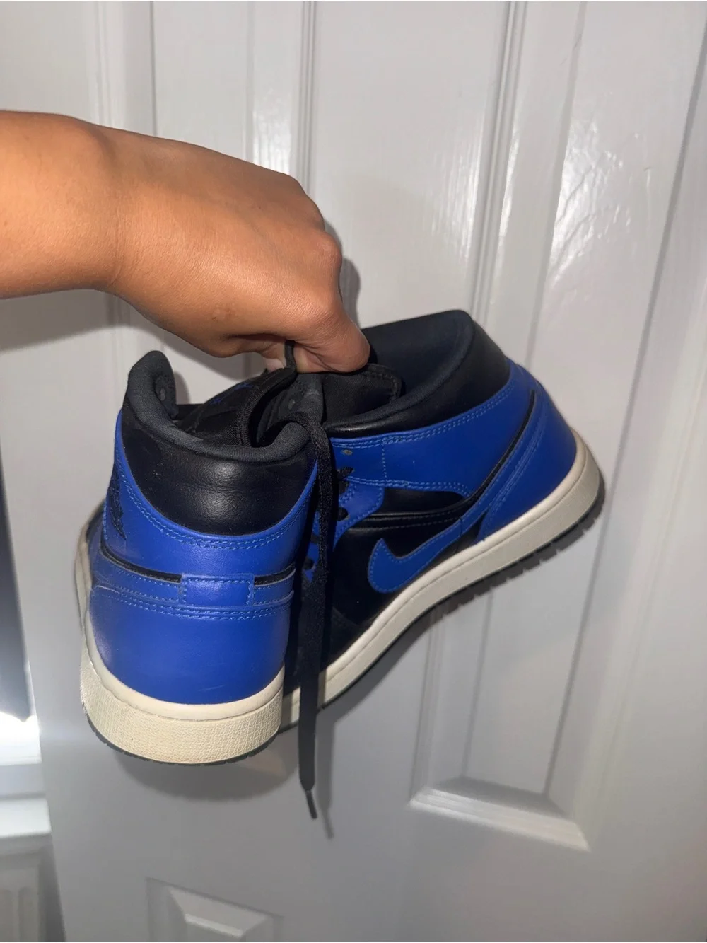 Jordan Retro High-Top Sneakers in Black & Royal Blue